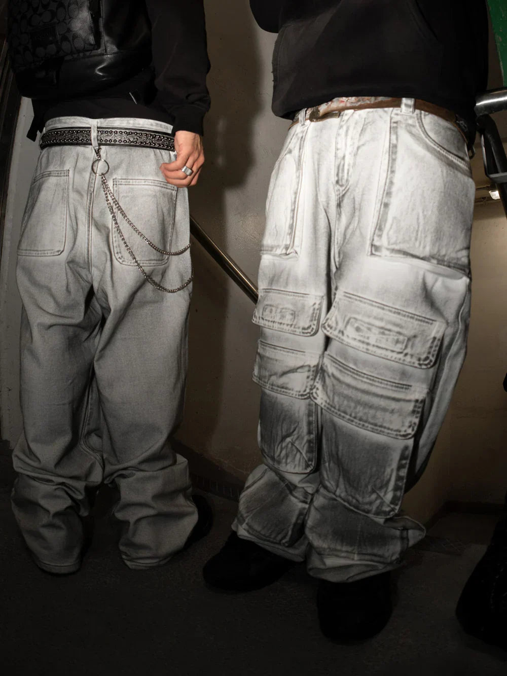 BONED DENIM PANTS